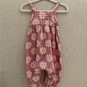 Angel Dear Muslin Floral Baby Jumpsuit NWOT
